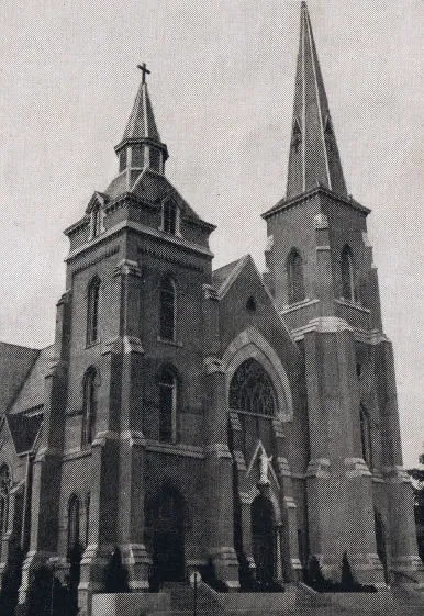 Exterior of church, 1939. Source: Catholic Courier Golden Jubilee Edition: 1889-1939