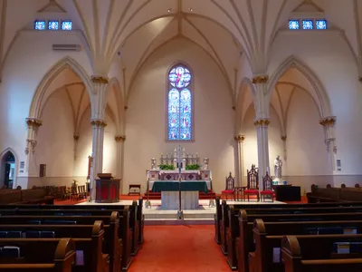 Front of the church.