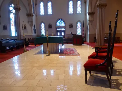 Sanctuary seen from right.