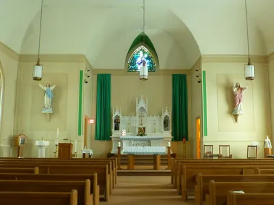 Front of the church.