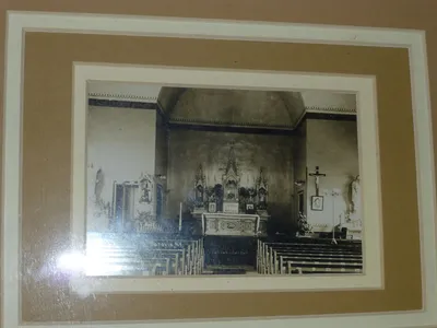 Old photograph of interior, undated.