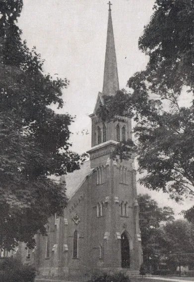 Exterior of church, 1939. Source: Catholic Courier Golden Jubilee Edition: 1889-1939