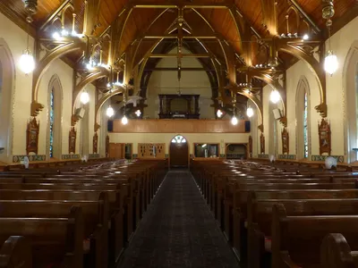 Back of the church.