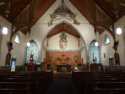 Front of the church.