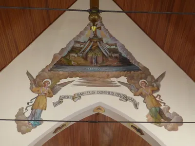 Paintings above sanctuary.