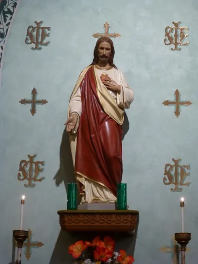Sacred heart statue.