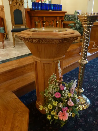 Baptismal font.