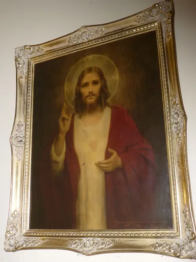 Sacred heart painting.