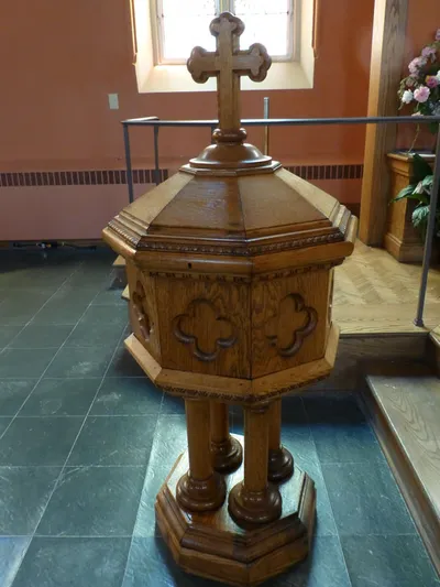 Baptismal font.