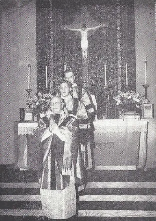 Mass at the high altar, March 1958.