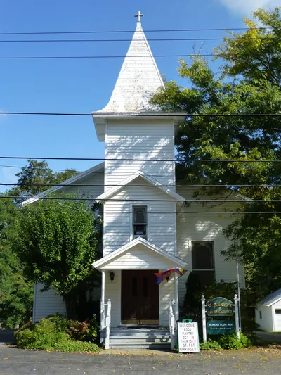 Front of the church.
