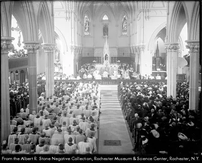 Mass at the Cathedral. Source: Albert R. Stone Negative Collection