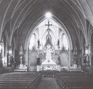Lady Chapel, 1898. The chapel was a separate building located behind the Cathedral. Source: Diocese of Rochester in America