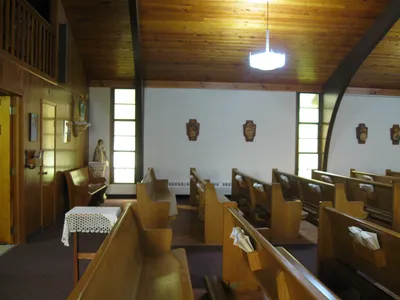 Back left corner.