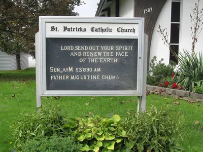 Church sign.