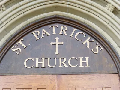 Sign above entrance.