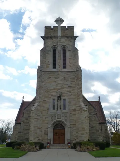 Front of the church.