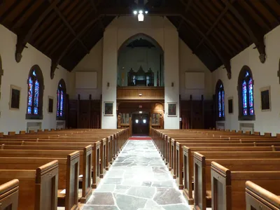 Back of the church.