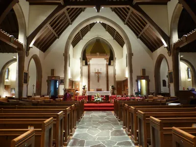 Front of the church.