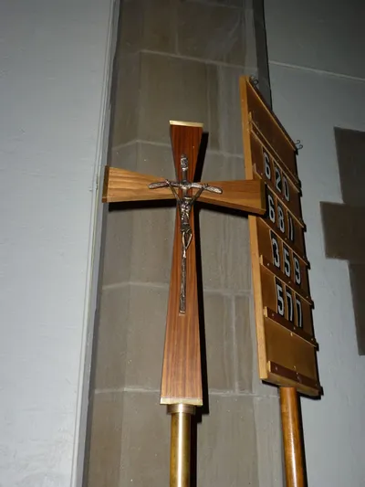 Processional crucifix.