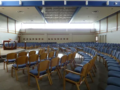 Right side of the church.