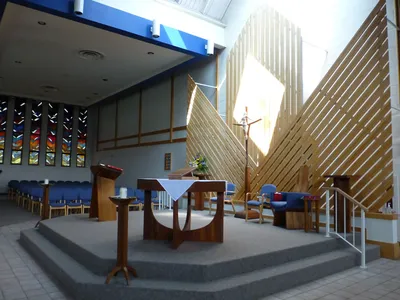 Sanctuary seen from an angle.
