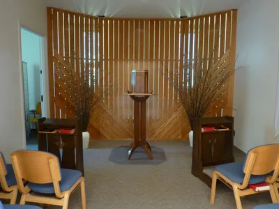 Adoration area behind the sanctuary.