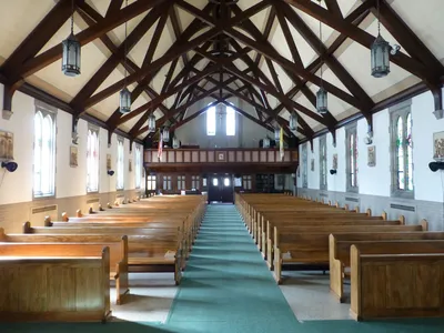 Back of the church.