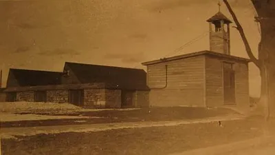 Exterior of original church? Source: St. Philip Neri Fire: Rescuing the Blessed Sacrament