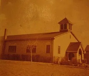 Exterior of church destroyed by 1967 fire. Source: St. Philip Neri Fire: Rescuing the Blessed Sacrament