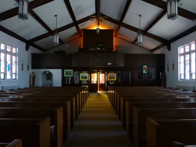 Back of the church.