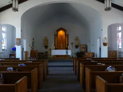 Front of the church.
