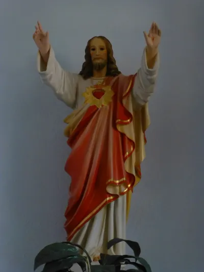 Sacred heart statue.