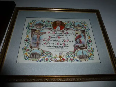 Apostolic blessing.