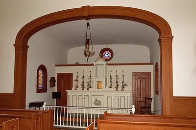 Interior as it is today at the Genesee Country Village Museum. Source: Linda Photo Journal