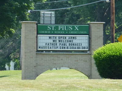 Church sign.