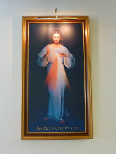Divine Mercy painting.