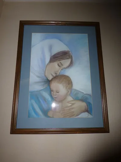 Painting of Our Lady with Christ child.