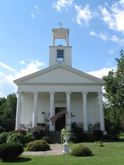 Exterior of church.