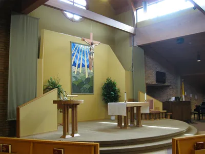 Sanctuary seen from left.