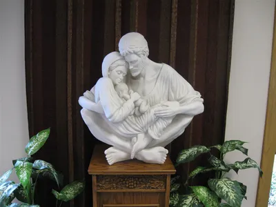 Holy family statue.