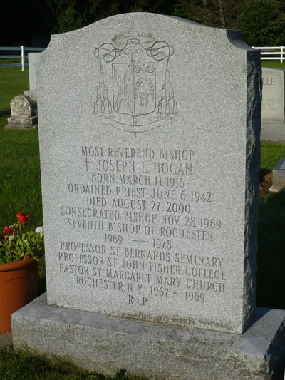 Burial site of Bp. Joseph Hogan.