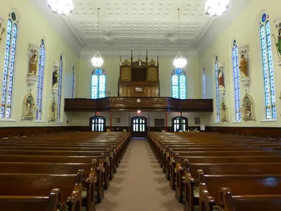 Back of the church.