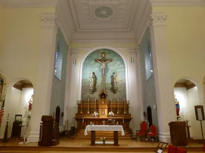 Front of the church.