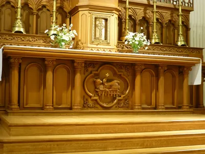 Relief on high altar.