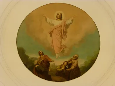Painting on ceiling.