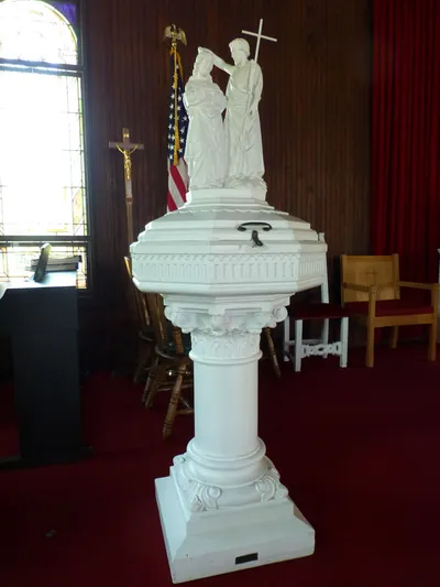 Baptismal font.