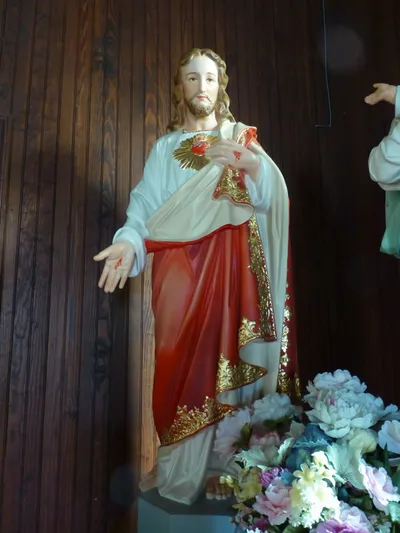 Sacred heart statue.