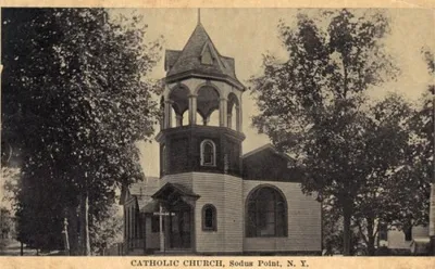 Old postcard of church.