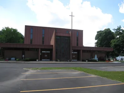 Front of the church.